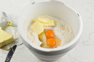 Yeast pastries with apple and raisins series image 01