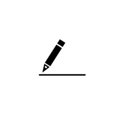 Line drawing pencil icon. Vector drawing.