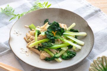 ターサイとエノキの炒め物