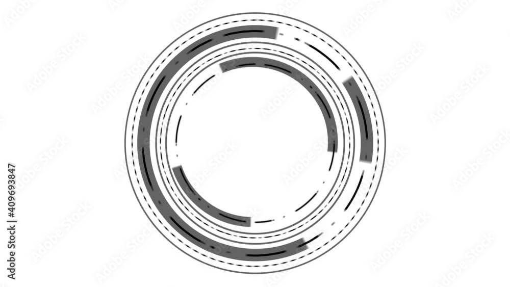 Aufkleber abstract technology background with round interface element.