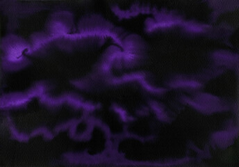 Watercolor dark background with paper texture, wet technique