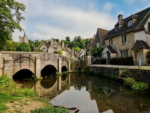 The village of Castle Combe in Wiltshire, England