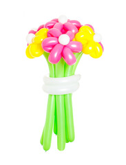 balloon flowers. multicolored daisies. Twisting.