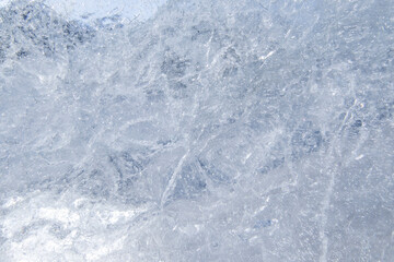 Waves, patterns, air, frozen water in nature. Abstract ice drawing.