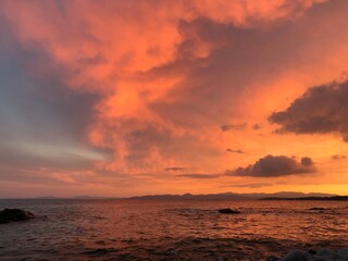 Fototapeta premium Sonnenuntergang Kontrast Mittelmeer