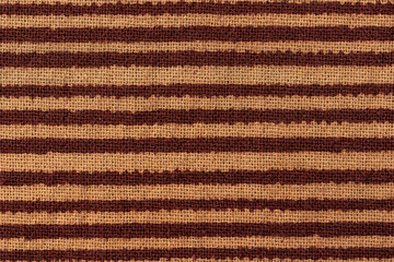 Brown fabric with linear stripes texture background, Brown fabric with a straight line pattern. with high resolution.
