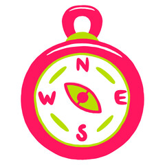  Summer Illustration with flat design style.