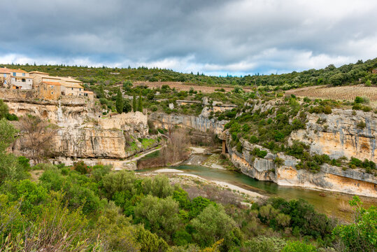 Minerve in the South of France is a beautiful city with historic links to the Cathar. The gorge was carved by the river Cesse and the Brian