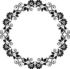 isolated floral frame