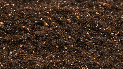 Black land for plant background.
