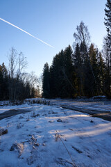 A cold Sunday in January on the frozen local lake or river in just outside of Oslo city. Norwegian...
