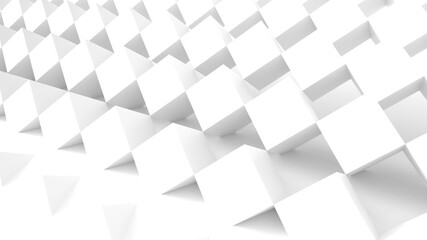 Black and white geometric background.Lots of cubes. Light and shadow. 3d image.