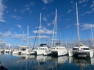 Obraz na płótnie Canvas yachts in port Taverne Corsica France