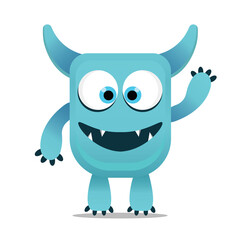 cute monsters design mascot kawaii