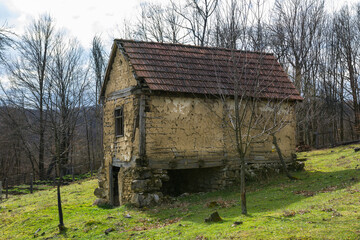 Old abandoned farm house.