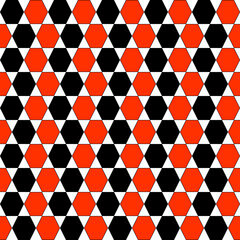 Rhombuses vector pattern. Red and black colors.