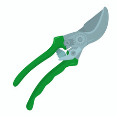garden tool pruner, on a white background