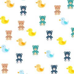 bear duck cartoon illustration background baby shower toy design