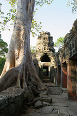 Fototapeta premium Travel through Cambodia at the temple complex.