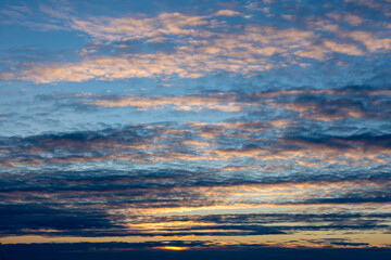 Beautiful sky at the evening, cloudy sky in, sunset