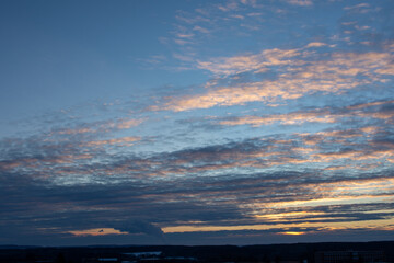 Beautiful sky at the evening, cloudy sky in, sunset