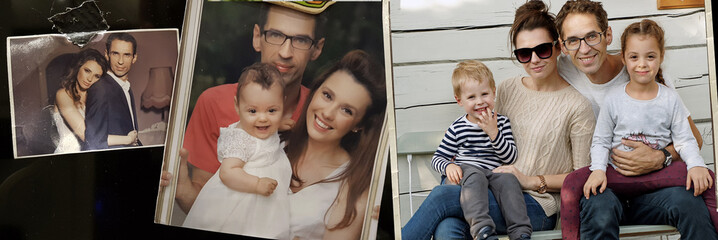 Collage of a few beautiful family photograps