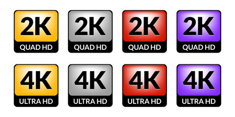 2k and 4k icon set