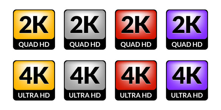 2k and 4k icon set