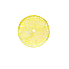Watercolor lemon slice