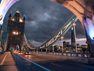 Fototapeta na wymiar Tower Birdge in London at night