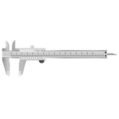 Caliper for measurement. Measuring instrument on a white background. Vector illustration