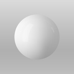 Vector 3d sphere. Realistic glossy 3d ball.