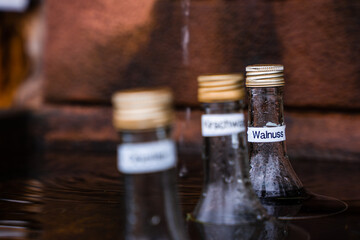 Spirit bottles self-service - Walnuss