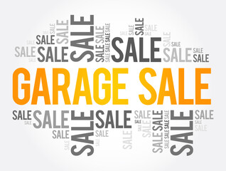 Fototapeta premium GARAGE SALE words cloud, business concept background