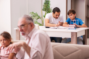 Three generations at home during pandemic