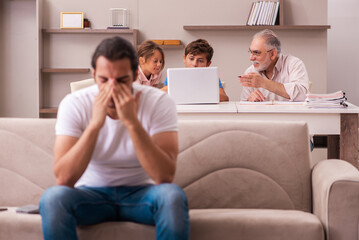 Three generations at home during pandemic