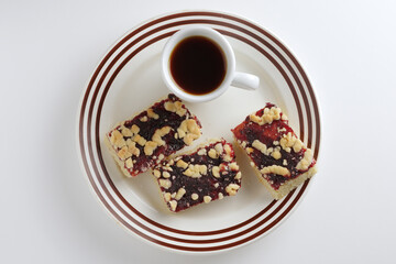 Homemade cakes and coffee
