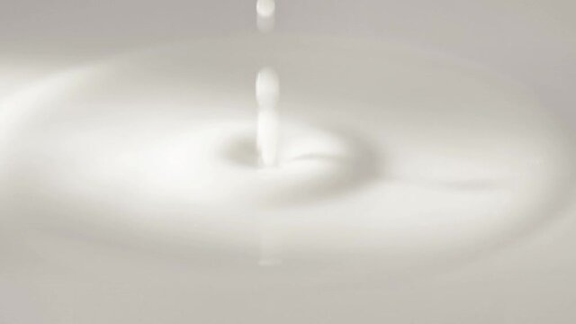 Milch tropft in Milch - Zeitlupe