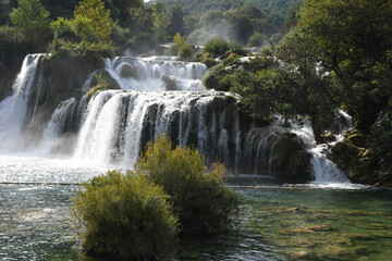 Krka National Park in Croatia. A beautiful park filled with waterfalls and lakes. 