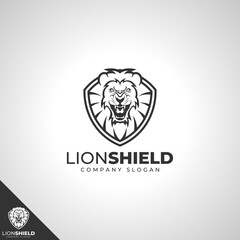 Lion Shield Logo Template