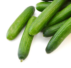 fresh cucumbers isolated on white