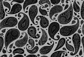 Naklejka premium Paisley ornament, seamless pattern for your design