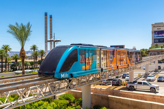 Monorail train in Las Vegas