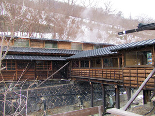 日本・栃木県那須温泉の「鹿の湯」