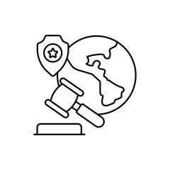 Global vector outline icon style illustration. EPS 10 file 