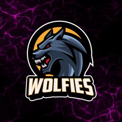 Wolf Mascot Logo Awesome Sport Symbol Design