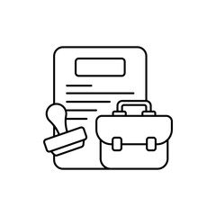 Auction vector outline icon style illustration. EPS 10 file 
