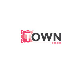 TOWN Colors Company Business Modern Name Concept