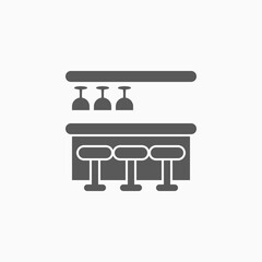counter bar icon, bar vector