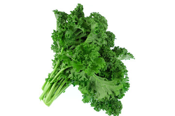 Fototapeta premium fresh green kale vegetable isolated on white background